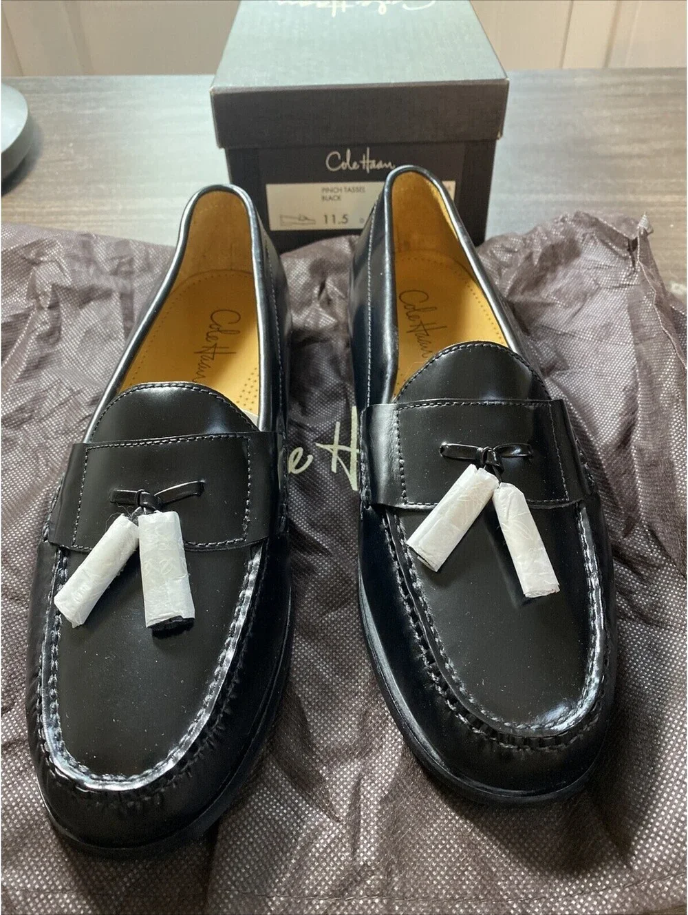 Men’s Cole Haan Pinched Tassel Black 11.5D #03506